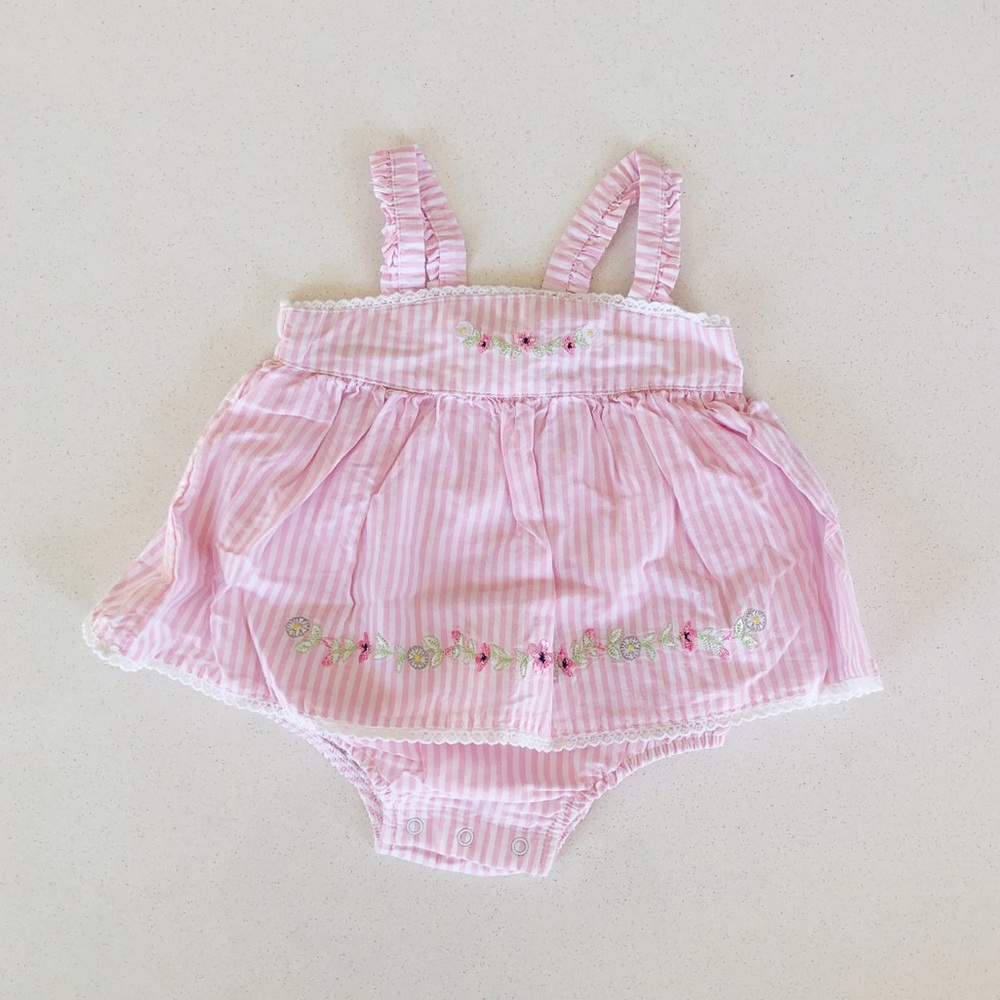 Little Me Pink Striped Dress
